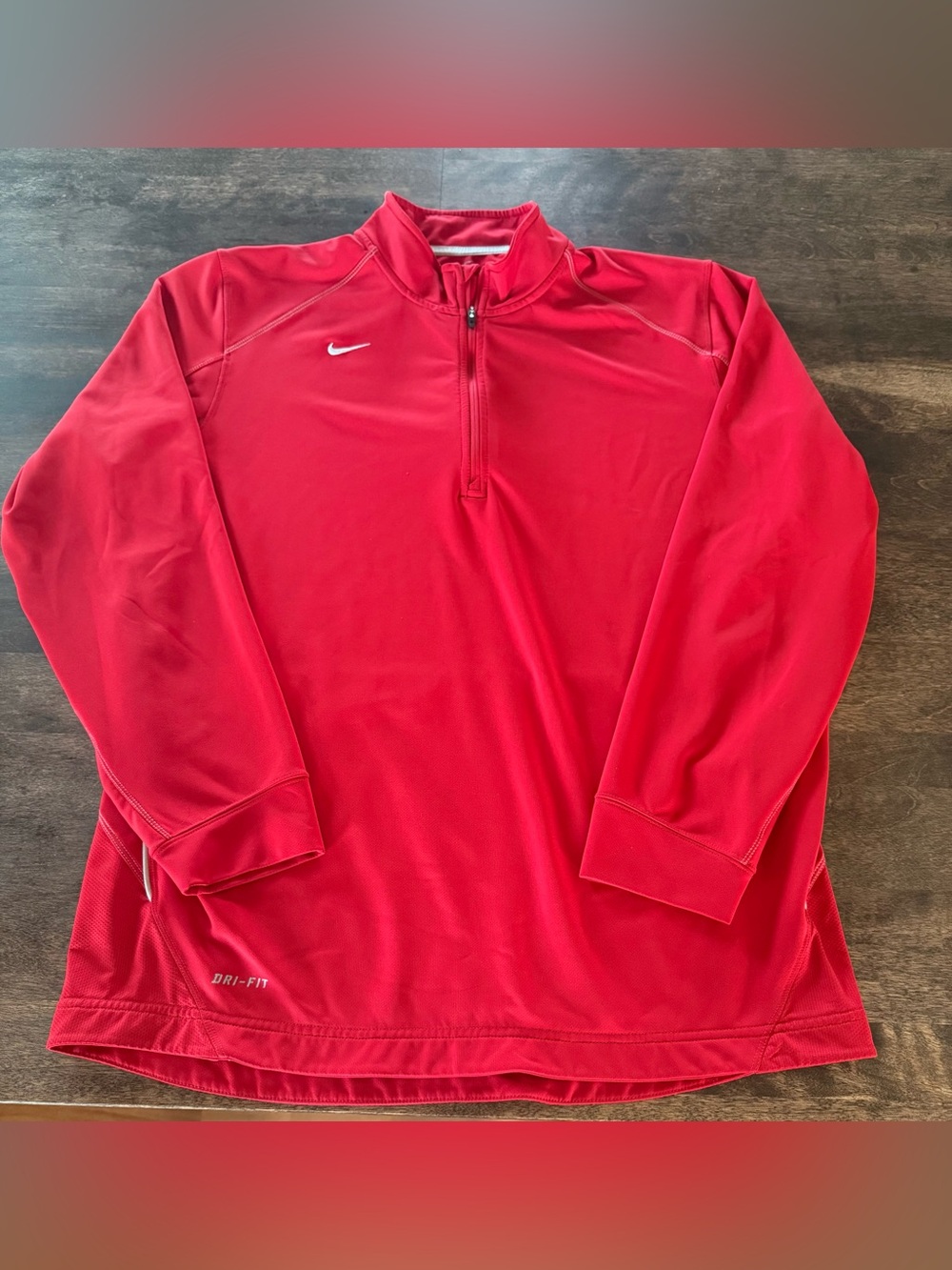 Nike Red Men’s Lightweight Dri-FIT Half-Zip Pullover